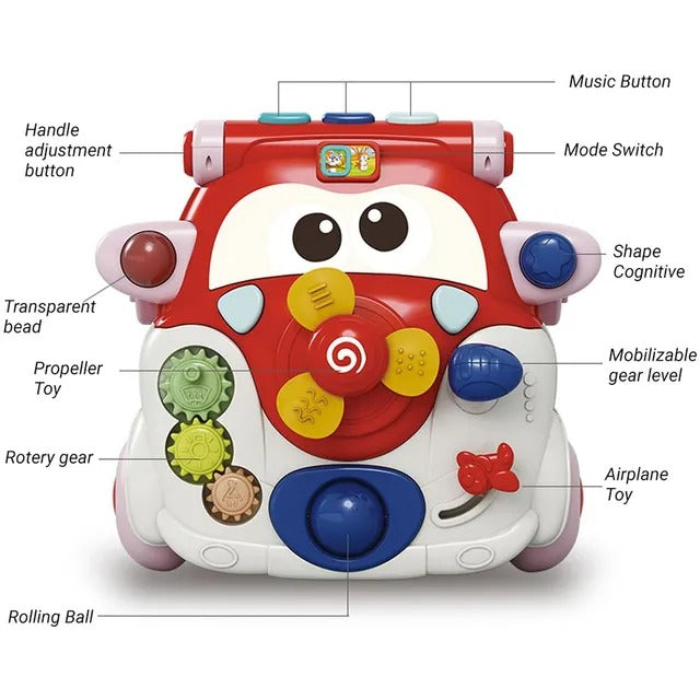 Teknum 3-in-1 Baby Walker, Kids Cycle & Scooter – Red