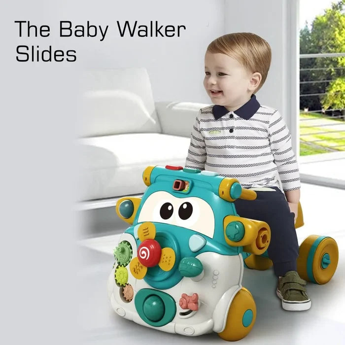 Teknum 3-In-1 Baby Walker, Kids Cycle, Scooter Skates With Musical Keyboard (Green)