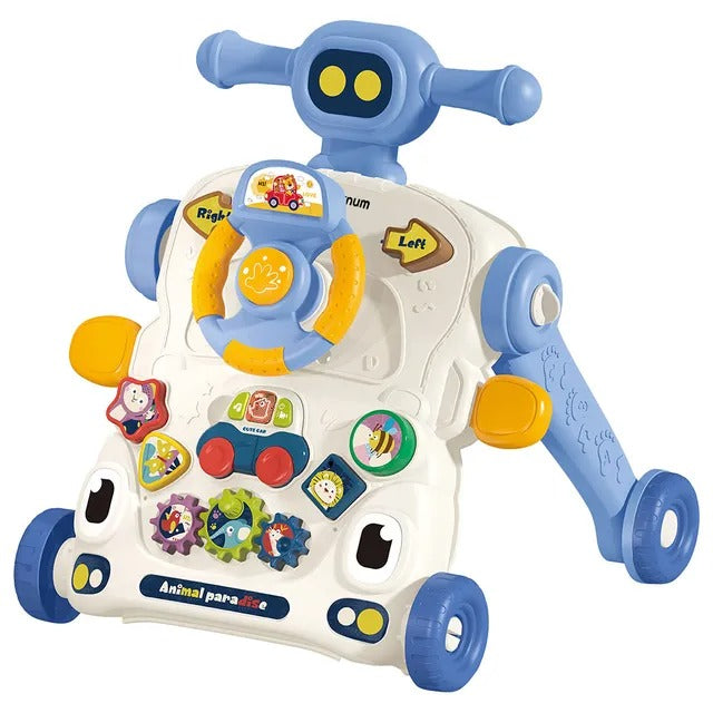 Teknum 3-in-1 Baby Walker with Musical Keyboard – Blue