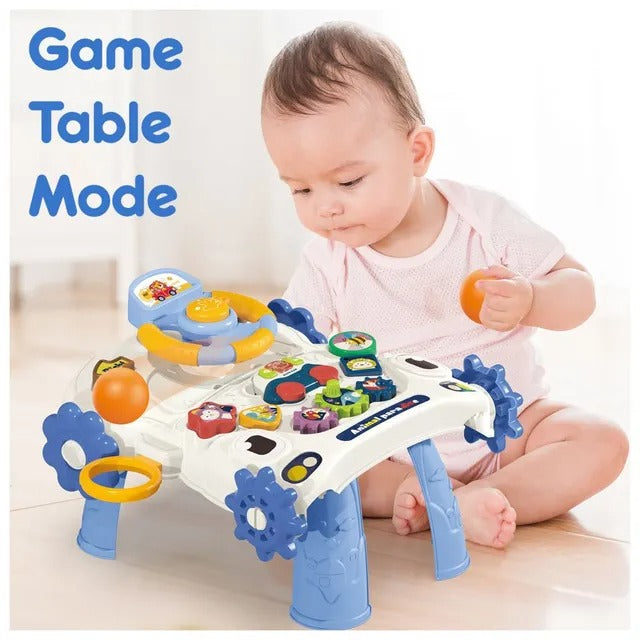 Teknum 3-in-1 Baby Walker with Musical Keyboard – Blue