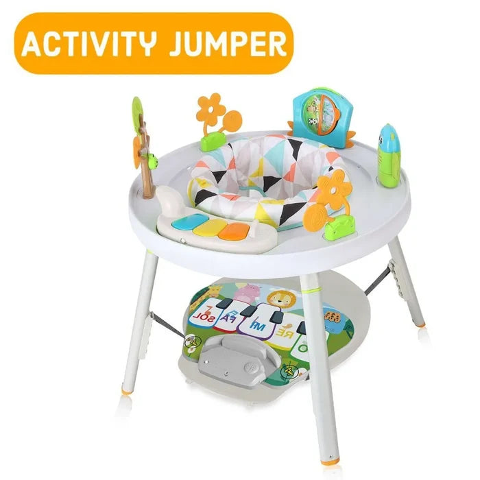 Teknum 4-In-1 Activity Jumper, Feeding Chair, Drawing Table, Playing Station With Musical Mat