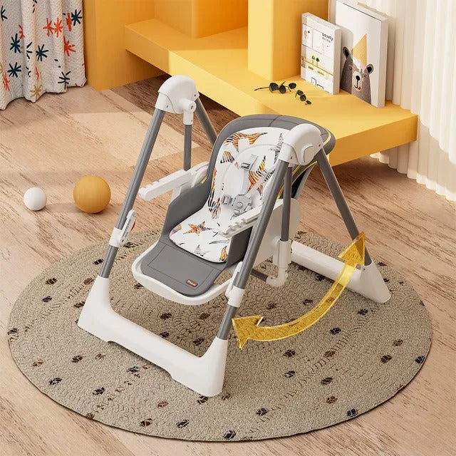 Teknum 5-in-1 Convertible Swing And High Chair – Ivory