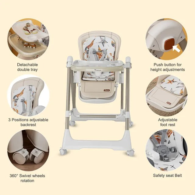 Teknum 5-in-1 Convertible Swing And High Chair – Ivory