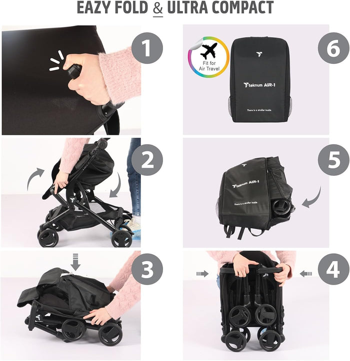 Teknum Air 1 Travel Stroller With Carry Backpack