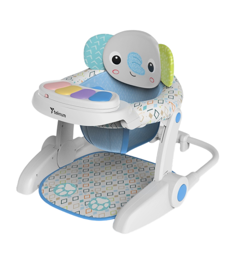 Teknum Baby Portable Dining Feeding Chair and Recliner Activity Chair (Elephant)