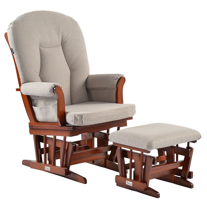 Teknum Deluxe Gliding Chair with Ottoman Set (Beige)