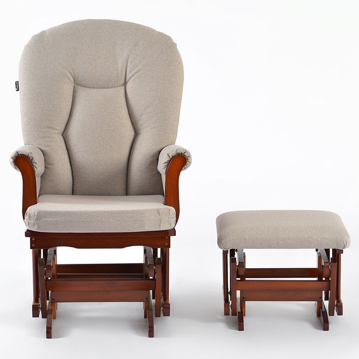 Teknum Deluxe Gliding Chair with Ottoman Set (Beige)