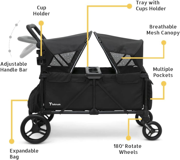 Teknum Fellow Wagon Stroller (Black)