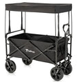 Teknum Folding Wagon Cart with Canopy (Black)