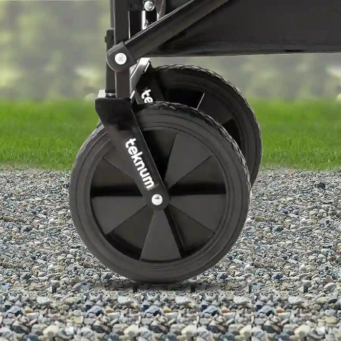 Teknum Folding Wagon Cart with Canopy (Black)