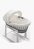 Teknum Infant Wicker Moses with White Waffle Beddings