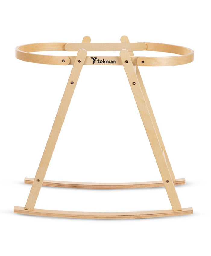 Teknum Moses Rope Basket Stand (Natural Wood)