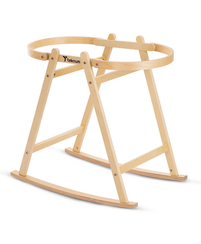 Teknum Moses Rope Basket Stand (Natural Wood)