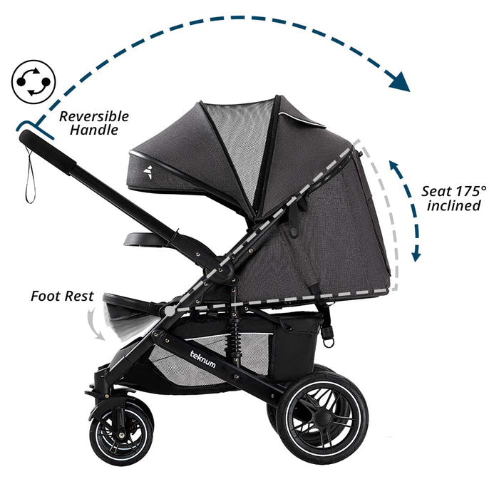 Teknum Reversible Moon Walk Stroller (Black)