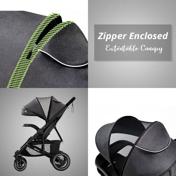 Teknum Reversible Moon Walk Stroller (Black)