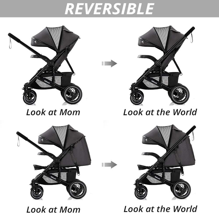 Teknum Reversible Moon Walk Stroller (Black)