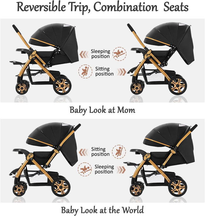 Teknum Reversible Trip 2 Stroller (Black)