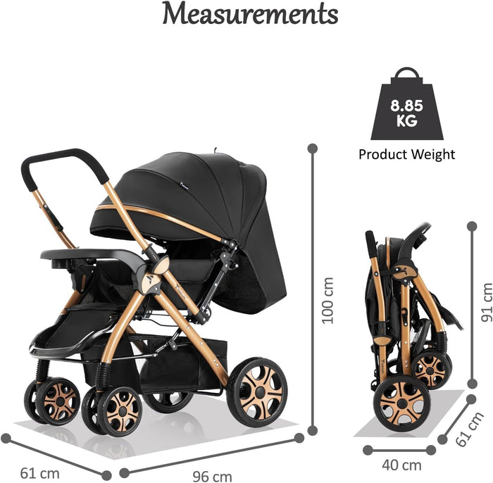 Teknum Reversible Trip 2 Stroller (Black)