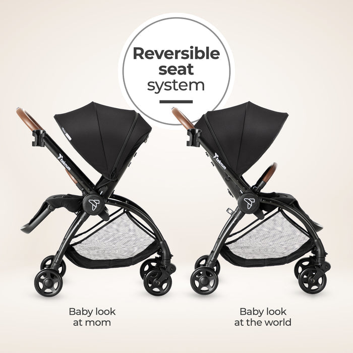 Teknum Stroll 2 Reversible Travel Stroller (Black)