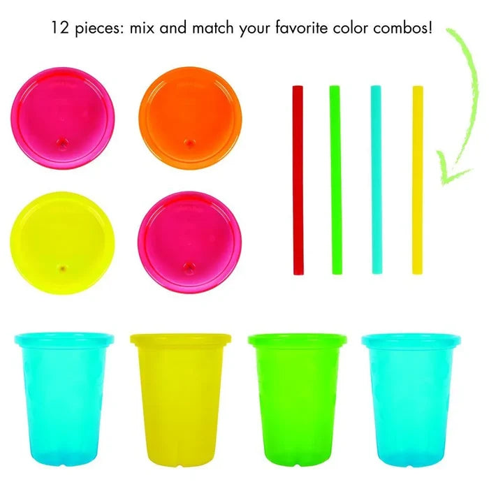 The First Years Take And Toss Straw Cups - Pack of 4 (10oz, 18 Months +)