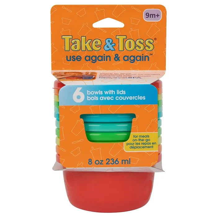 The First Years Take & Toss Toddler Bowls - Pack of 6 (8oz)