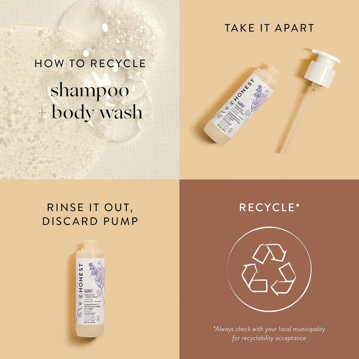 The Honest Company 2-in-1 Cleansing Shampoo + Body Wash, Lavander, 532ml