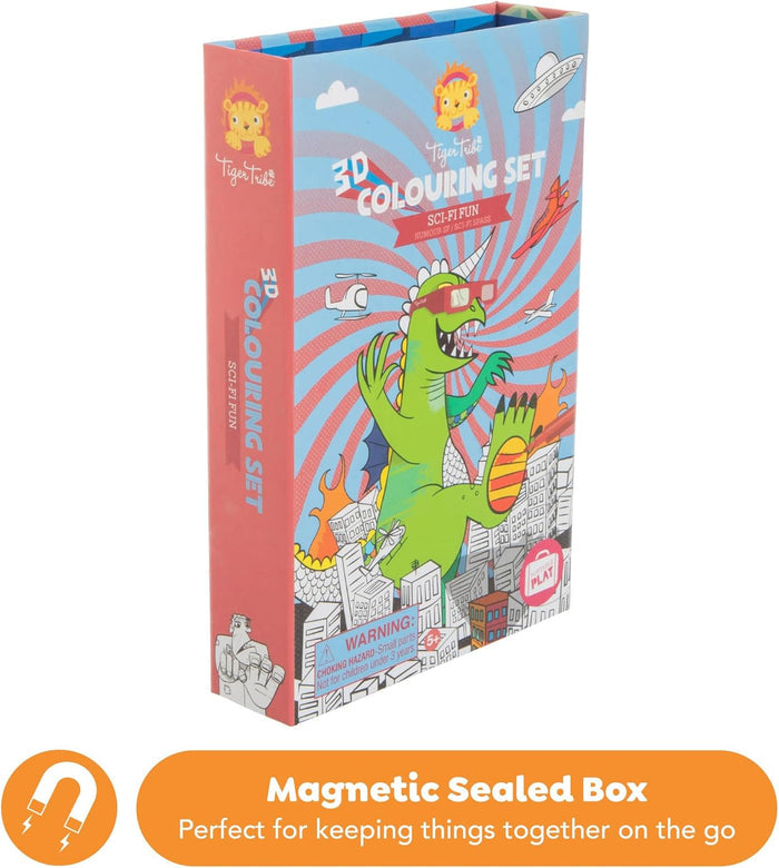 Tiger Tribe 3D Colouring Set Sci-Fi Fun
