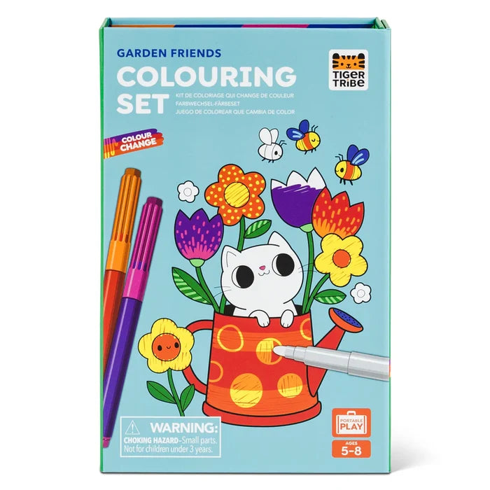 Tiger Tribe Colour Change Colouring Set Garden Friends