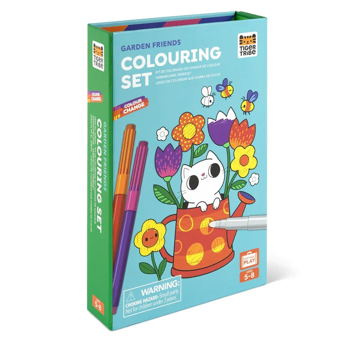 Tiger Tribe Colour Change Colouring Set Garden Friends