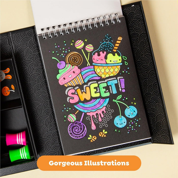 Tiger Tribe Neon Colouring Set Glow Friends