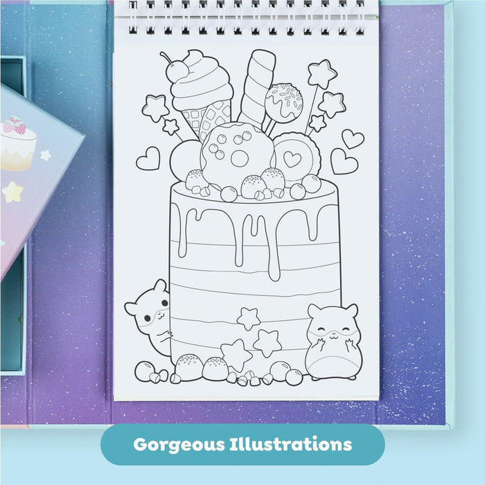 Tiger Tribe Pastel Colouring Set Kawaii Cafe