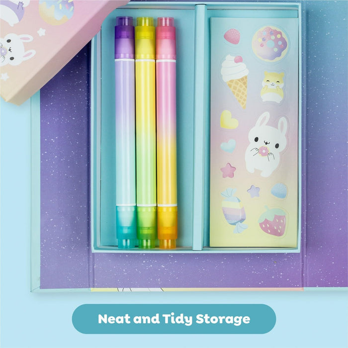 Tiger Tribe Pastel Colouring Set Kawaii Cafe