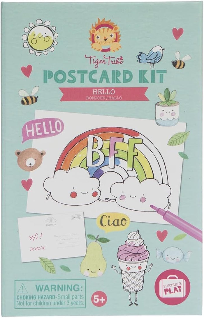 Tiger Tribe Postcard Kit Hello