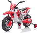 Tobbi Kids 12V Electric Off-Road Motorcycle with Training Wheels (Red)
