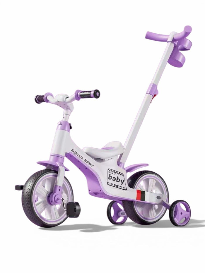 Tobbi Kids  Orbic Kids 3 In 1  Tricycle With Parent Push Handle (Purple)