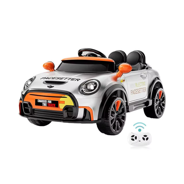 Tobbi Kids Orbic Kids Countrymen Battery Ride On Car 12V With Leather Seat (Silver)
