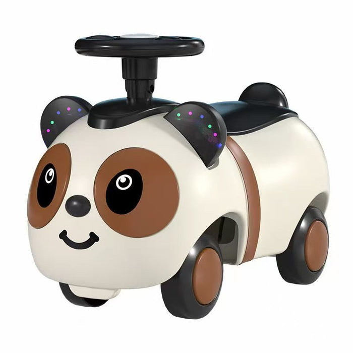Tobbi Kids Orbic Kids Panda Slide Car With Light And Music (Brown)