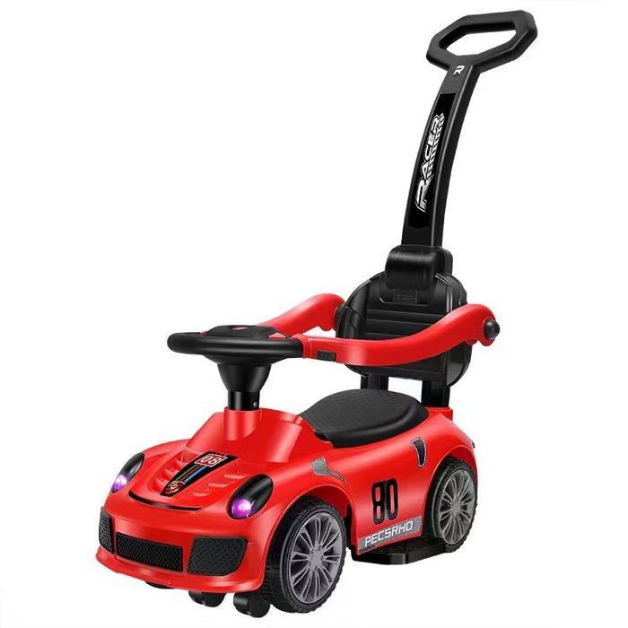 Tobbi Kids Orbic Kids Ride On Push Car With Music And Handle (Red)