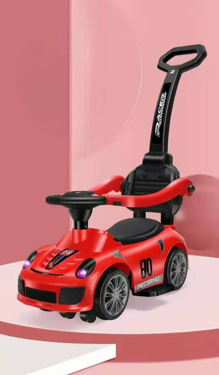 Tobbi Kids Orbic Kids Ride On Push Car With Music And Handle (Red)