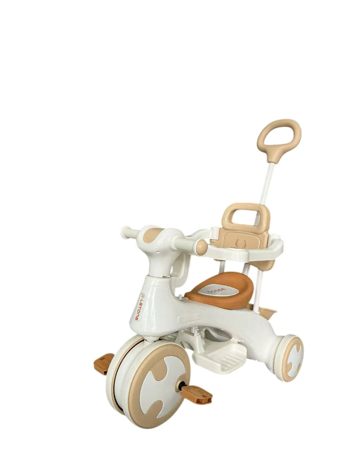 Tobbi Kids Orbic Kids Tricycle With Handle For Kids (White)