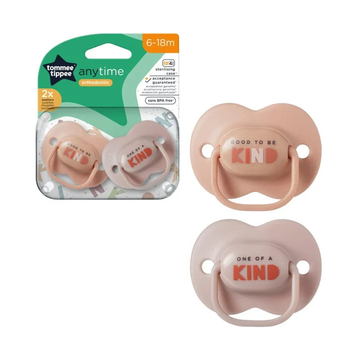 Tommee Tippee Anytime Orthodontic (6-18 Months) - Pack of 2