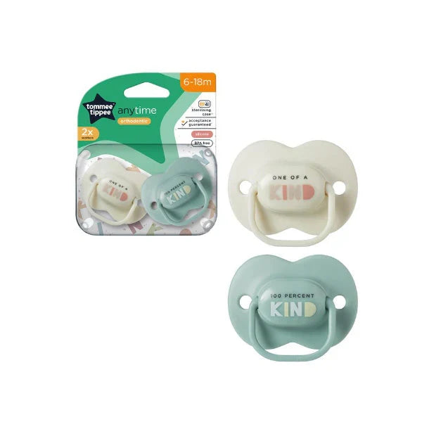 Tommee Tippee Anytime Orthodontic (6-18 Months) - Pack of 2