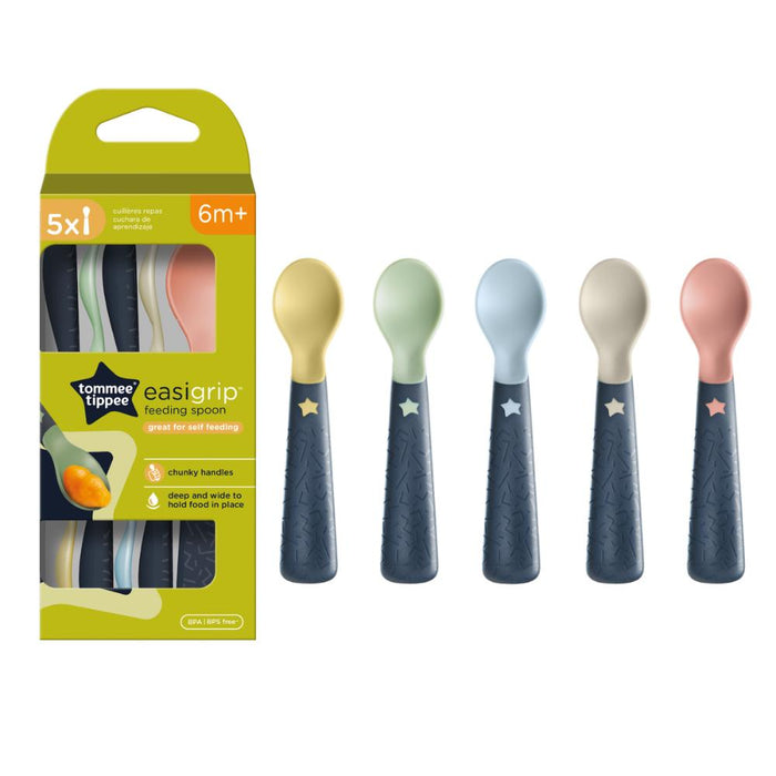 Tommee Tippee Easy Grip Feeding Spoon - Set of 5