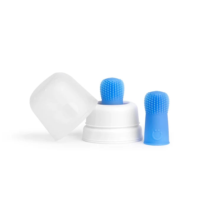Ubbi 2 Finger Toothbrushes + Case