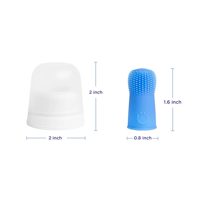 Ubbi 2 Finger Toothbrushes + Case
