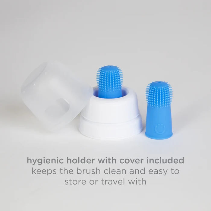 Ubbi 2 Finger Toothbrushes + Case