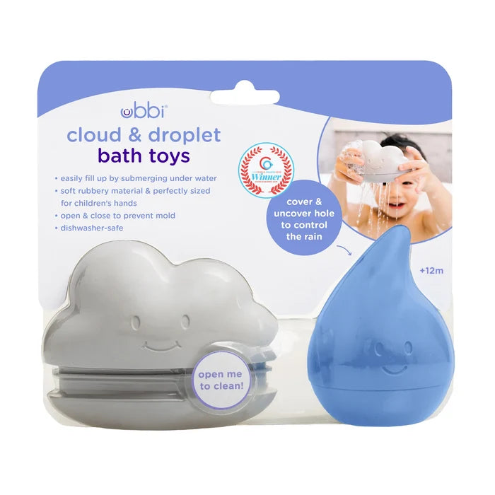 Ubbi Cloud and Droplet Bath Toys Cloudy Blue
