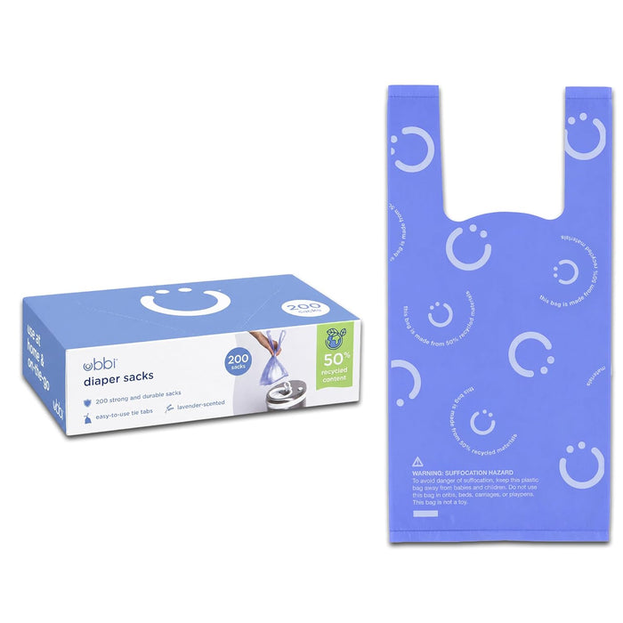 Ubbi Diaper Sacks Periwinkle (200 Counts)