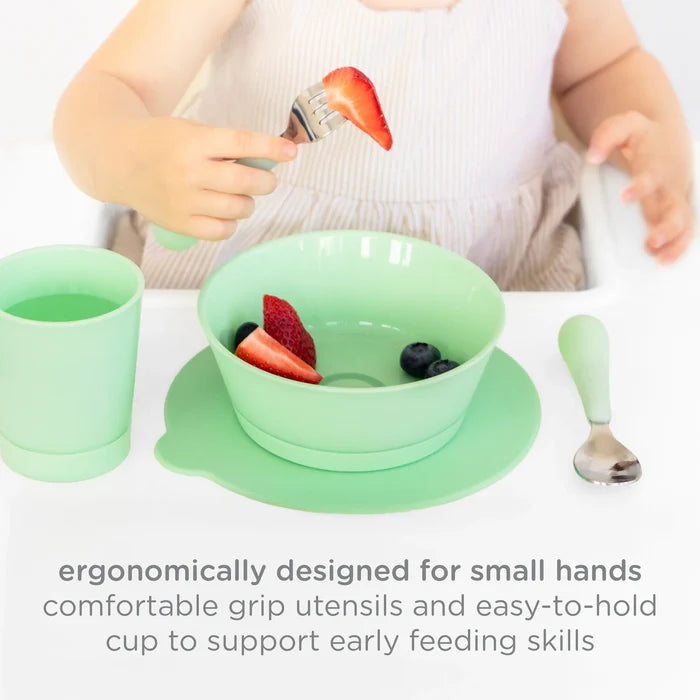Ubbi Feeding Set (Plate, Bowl, Cup, Utensils, Suction  Cup)