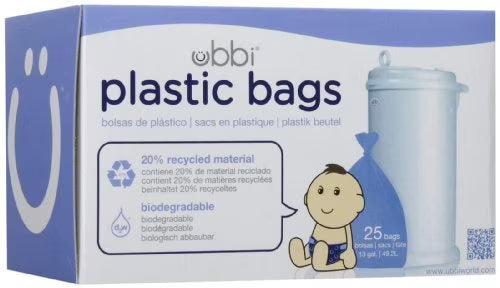 Ubbi  Plastic Bags Periwinkle (25 Pcs)